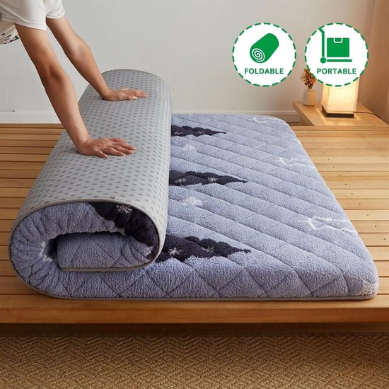 Japanse Vloermatras - Futon Matras Slaapmat - Comfortabel Slapen - Verbetert Oude Matrassen - 180x200 cm - Boom — afbeelding 2