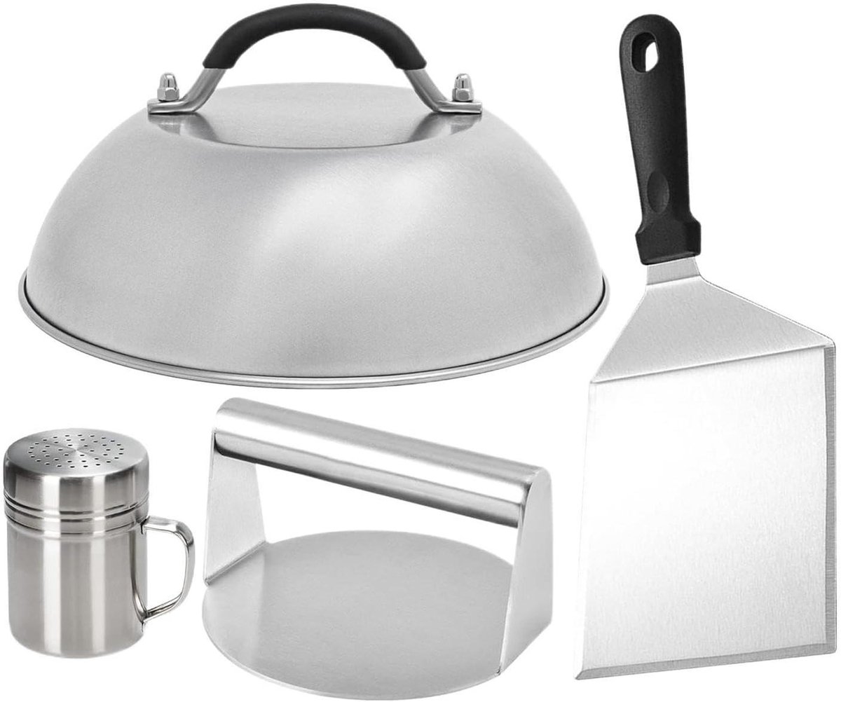 Burger Pers Set - Smash Burger Tools - Perfecte Burgers Maken - Roestvrij Staal