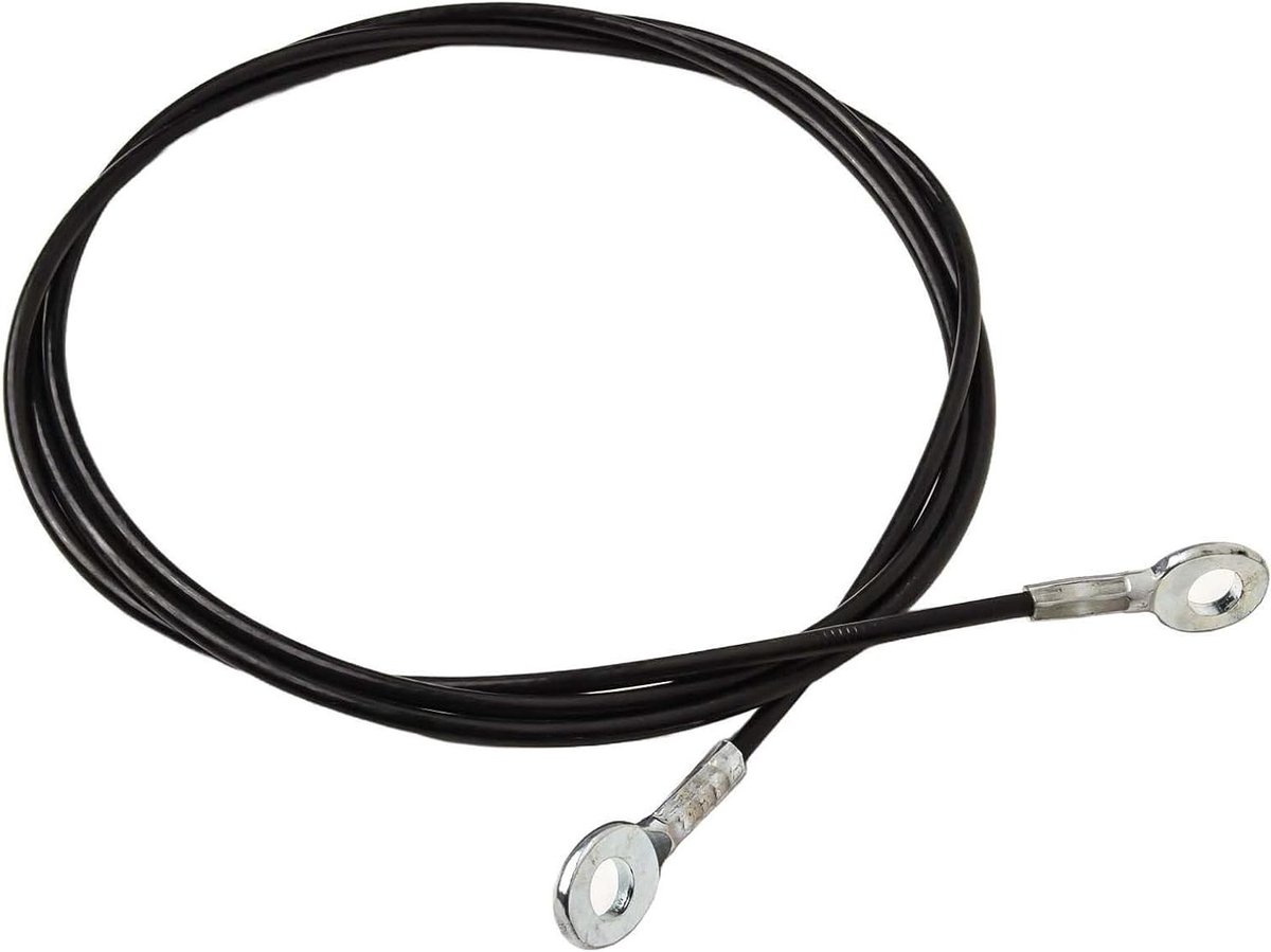 Fitness Kabel Vervanging - Stalen Trainingskabel - Kracht Training - Nylon Gecoat - 2 Meter - Zwart