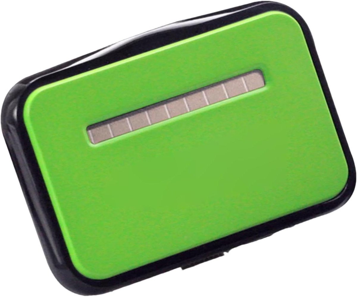 Zonne Pedometer - Stappenteller Calorieën - Buiten Activiteiten - Groot LCD Scherm - 68 x 50 x 27 mm - Groen