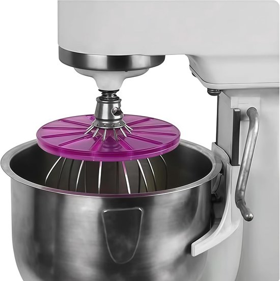 Spatbescherming Mixer - Anti-spatdeksel - Netjes Bakken - Met Ingrediëntengoot - Universeel - Transparant — afbeelding 3