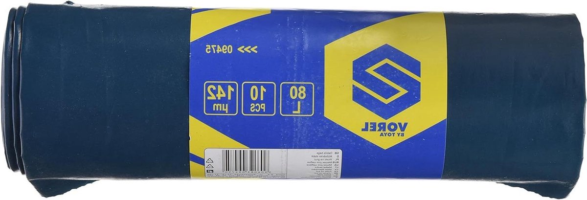 Afvalzakken - Vuilniszakken - Huishoudelijk Afval - Extra Sterk - 80 Liter 10 Stuks - Zwart