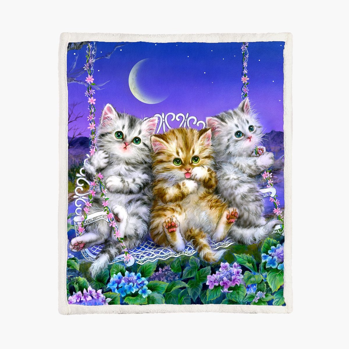 Katten Fleece Deken 130*150cm Moonlight Swing