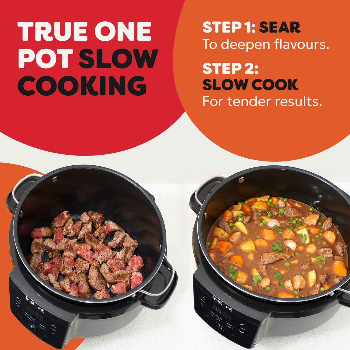 Instant Pot Superior 7,2L Slow Cooker - 4-in-1 Slowcooker - Sauteren - Stomen - Warmhouden - Tot 10 Porties - One-Pot Koken – foto 5