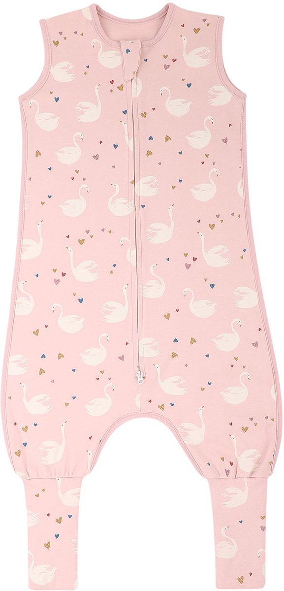 Topmelon Baby zomer slaapoverall jumper -Slaapzak Met Pijpjes - Katoen Roze Geschikt voor lengte 100-110cm