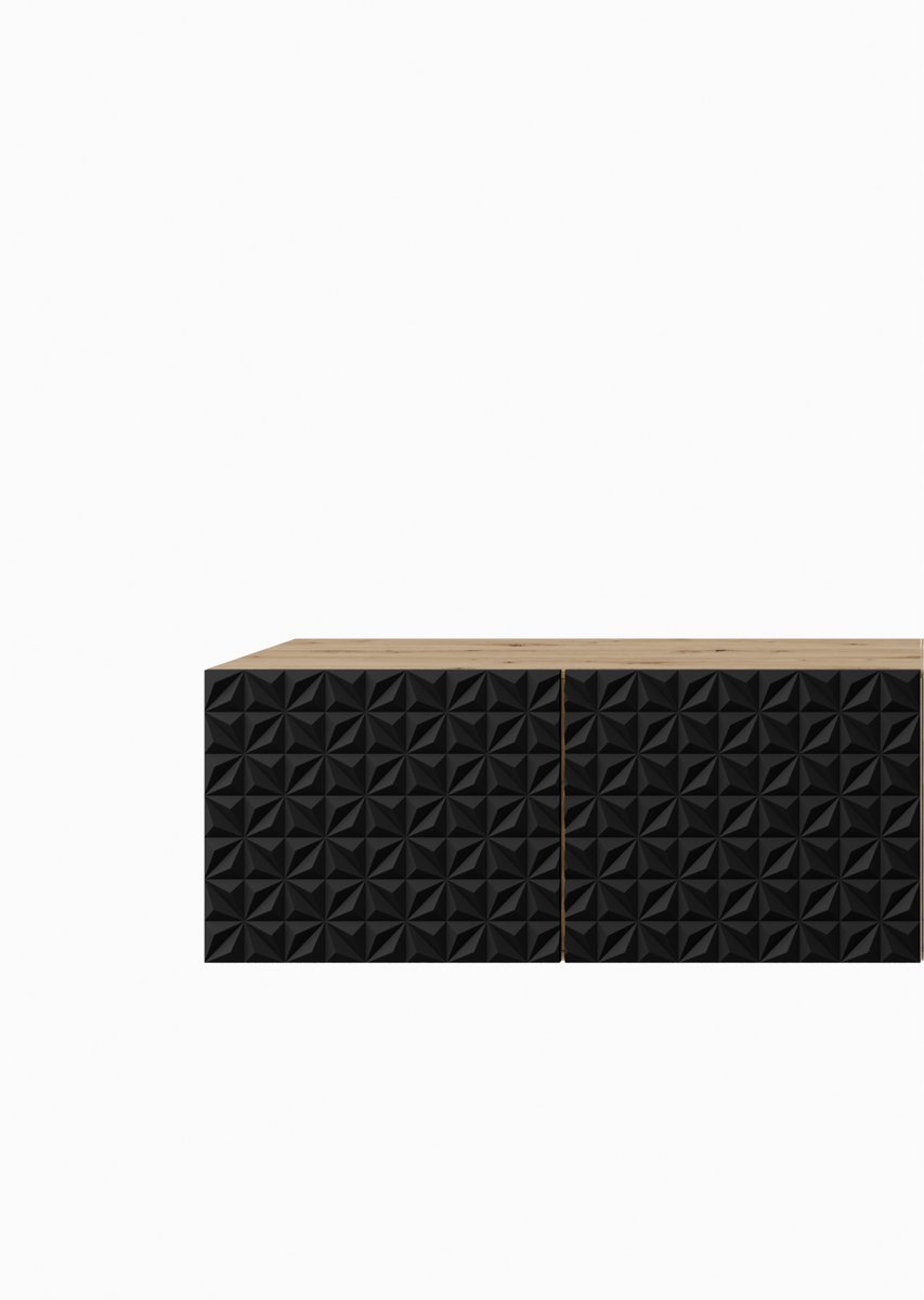 TV-kast Cali 1x100 cm (artisan + zwart)