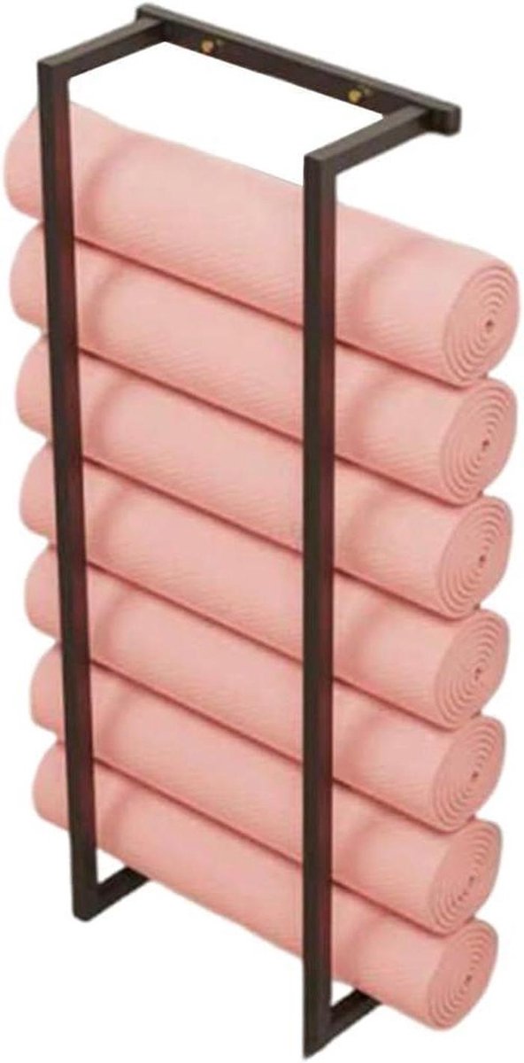 Yogamat Houder - Fitness Rek - Ruimte Maximaliseren - Robuust Metaal - 90cm - Zwart