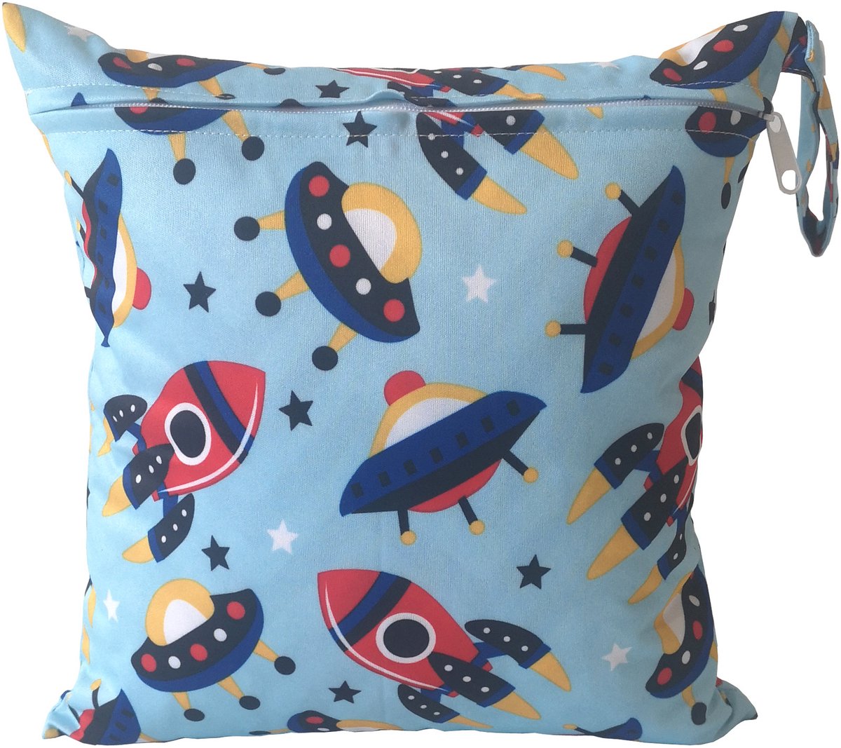 Strandtas met ritssluiting – Waterdichte strandtas – Luiertas – 28x30 cm –Raket