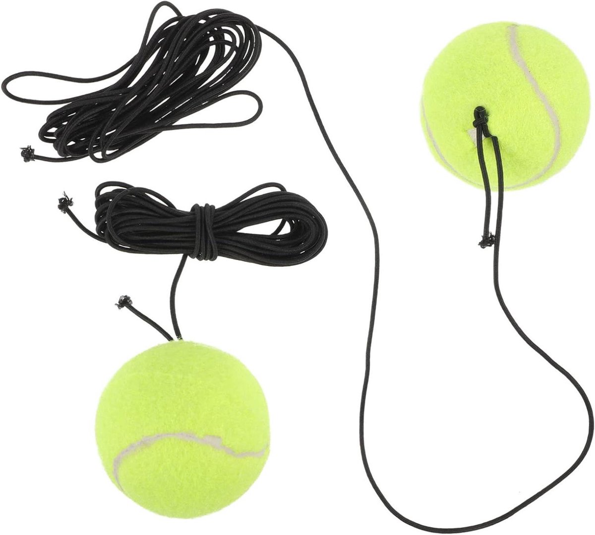Honden Tennisballen - Hondenspeelgoed Ballen - Spelplezier Hond - Met Touw - 2 Stuks - Meerdere Kleuren