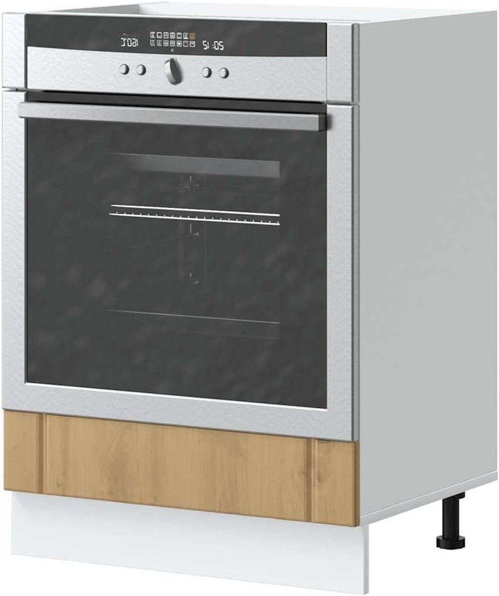 Ovenkast - Keukenkast - Keuken Organiseren - Verstelbare Poten - 60 x 46 x 81.5 cm - Eik