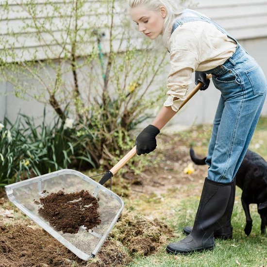 Zandschep - Tuinschep Zeef - Grond Zeven - Roestvrij Staal - 30 cm - Niet Van Toepassing — afbeelding 4