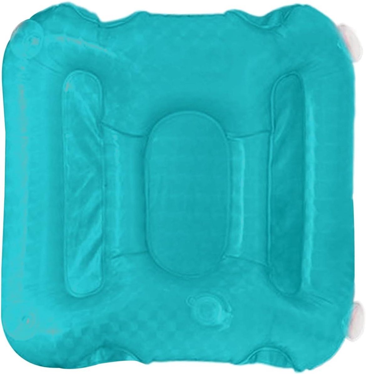 Badkussen - Spa Mat - Ontspannen Baden - Opblaasbaar Ergonomisch - 53x46cm - Blauw