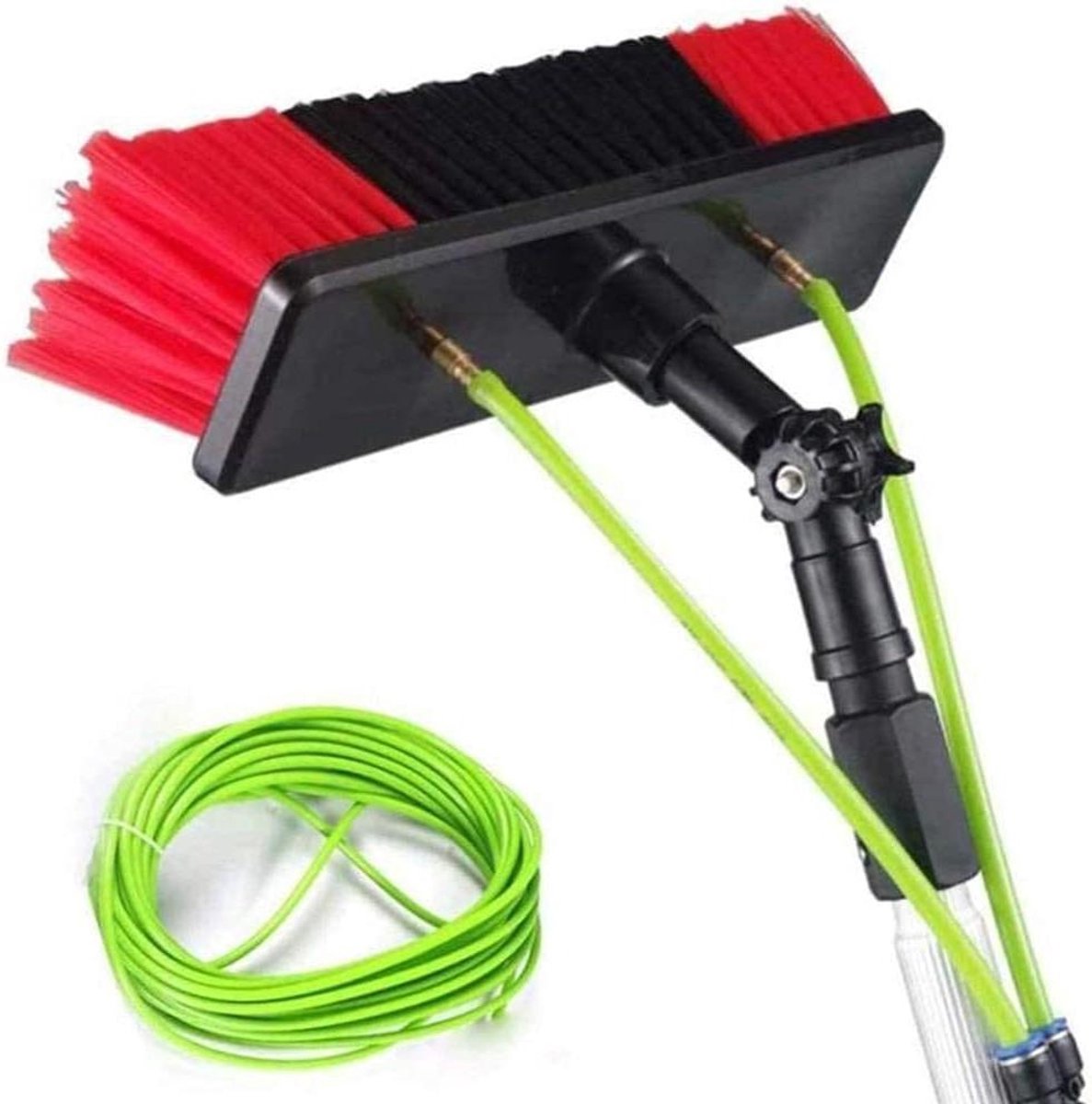Ruitenreiniging Set - Paneelborstel Telescoop - Glazen Oppervlakken Schoonmaken - Lange Telescoopsteel - 6 Meter Lengte - Blauw