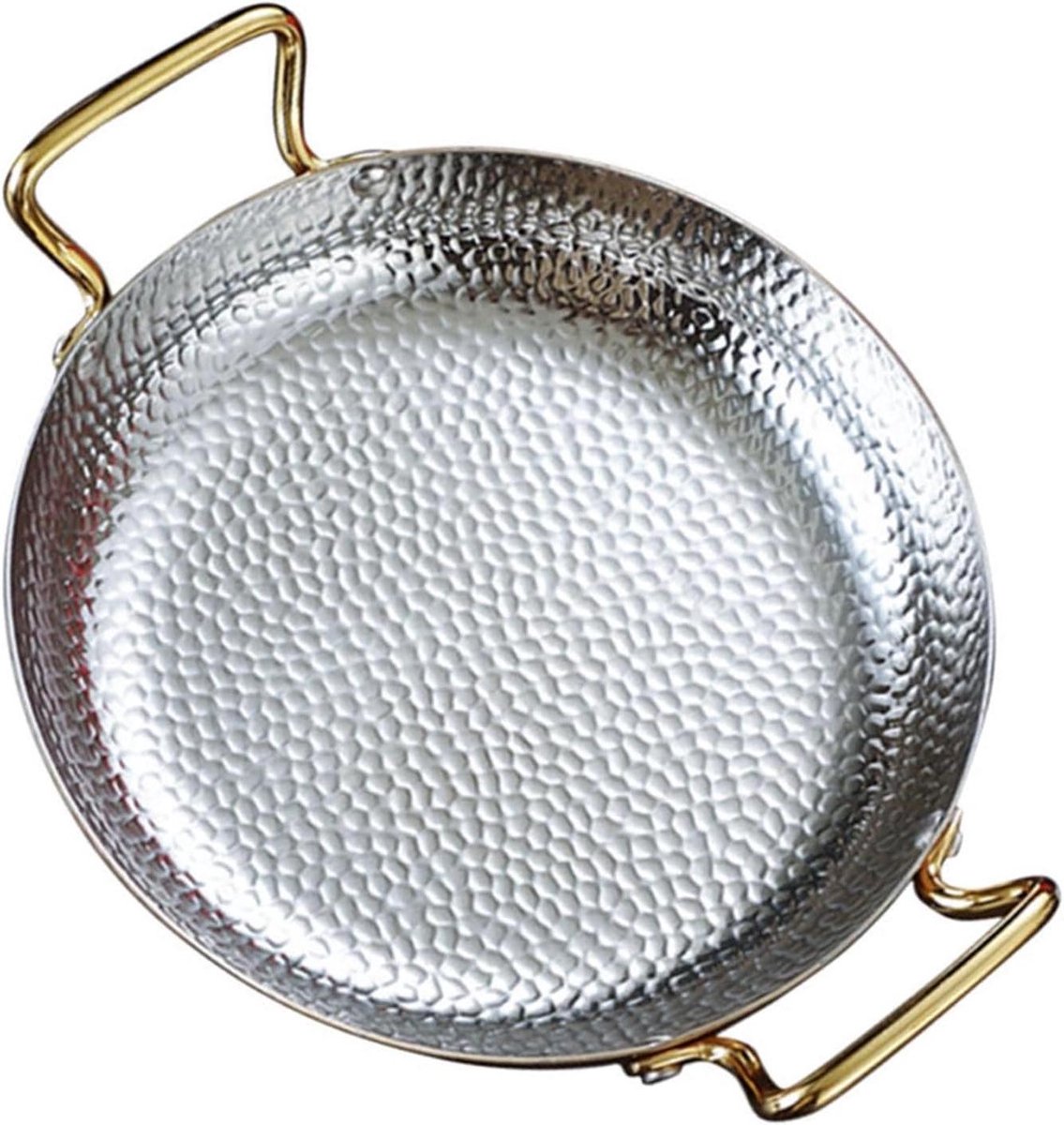 Paella Pan - Kookpan Skillet - Authentiek Koken - Roestvrij Staal - 20 cm - Zilver