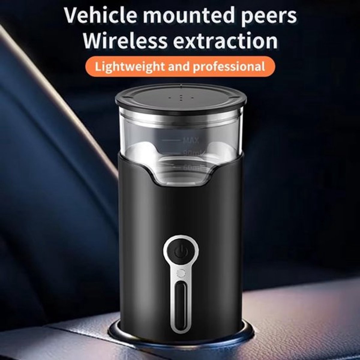 Draagbare capsulekoffiemachine - draagbaar koffiezetapparaat - Compacte capsule- en poederkoffiezetter voor op reis en op kantoor - Zwart