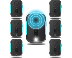 6 stuks krachtige grote bereik ultrasone muizen- en rattenverjagers, binnenmuizenverjager met LED-licht, knaagdierenverjager geschikt voor woningen, appartementen, kelders, restaurants, zolders en garages