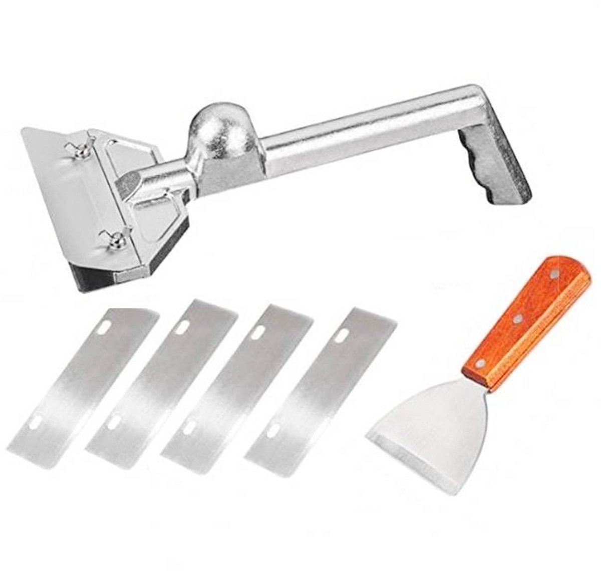 Allecto - Bakplaatschraper - Ergonomisch - Robuust en Effectief - Voor Grillpannen en BBQ - Keukenaccessoire - Messen - Handig - Voor BBQ-liefhebbers