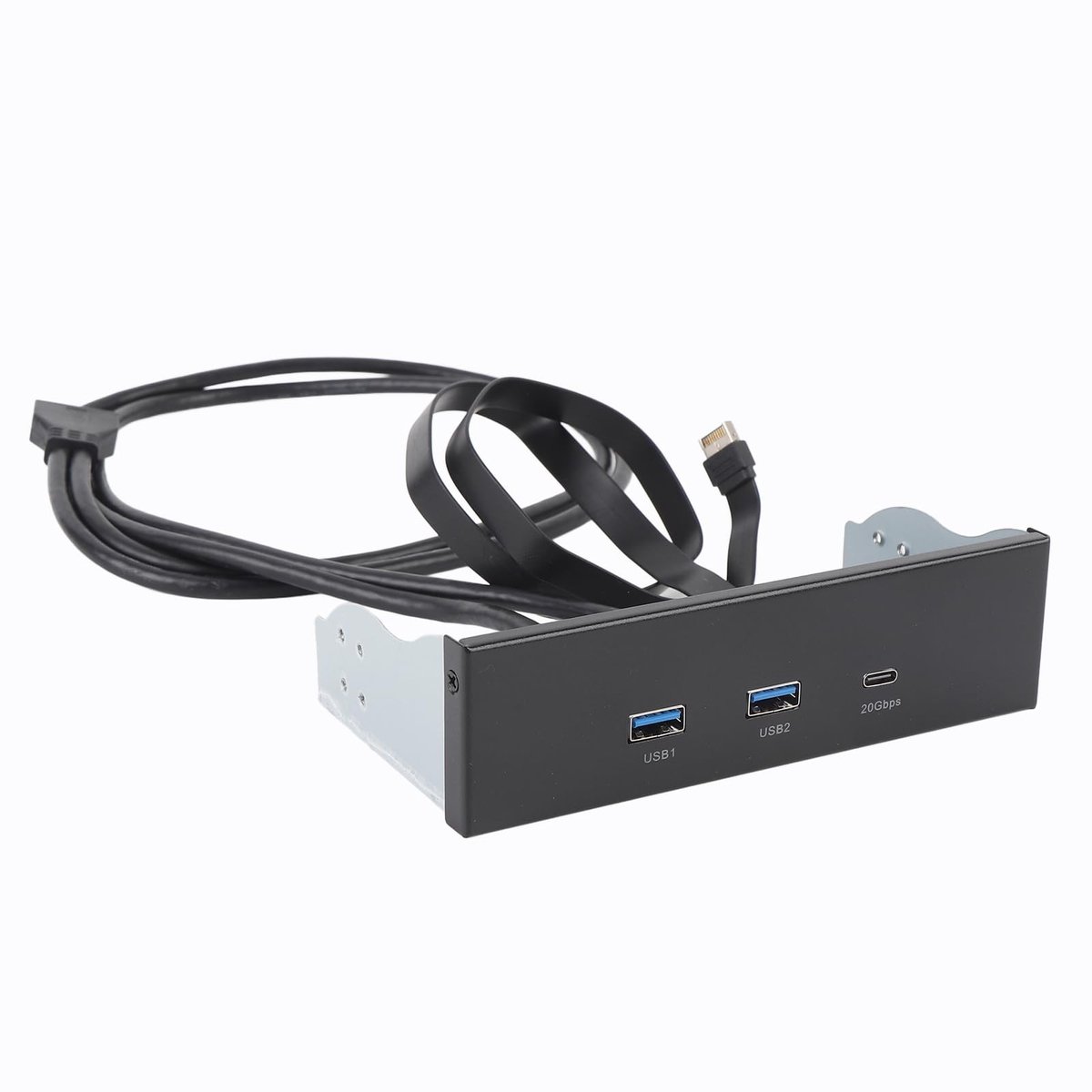 Allecto - USB 3.2 Gen 2 Front Hub Panel met Dual USB A/Type C Poorten voor Snelle Gegevensoverdracht