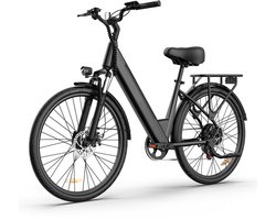 Qekud E26 Elektrische Fiets - Hoogkoolstofstaal - 36V 13Ah Accu - 80km Bereik - Shimano 7-Speed - 26" Banden