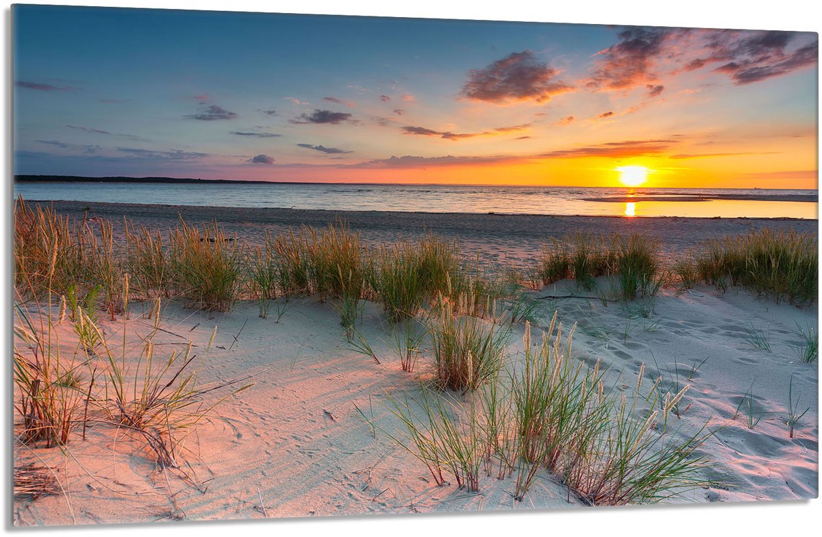TMK ArtDeko - Glazen Beschermplaat - 80x52cm - Strandthema - Geharde Glas - Snijplank