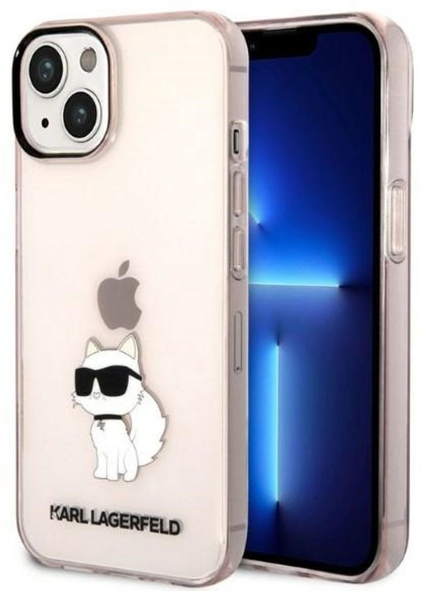 KARL LAGERFELD KLHCP14SHNCHTCP Hulle fur iPhone 14 6,1" rosa hardcase Ikonik Cho