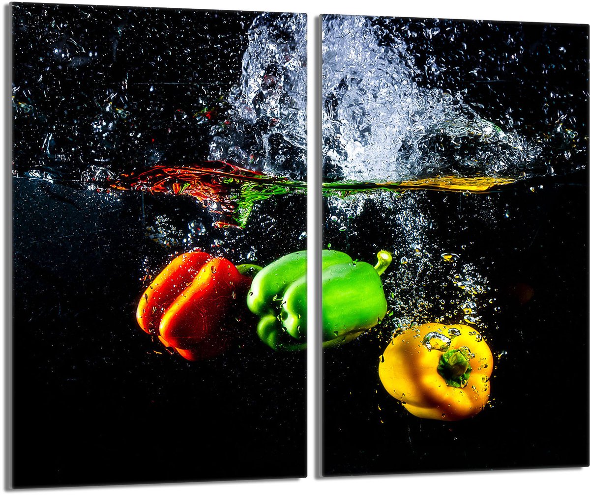 TMK ArtDeko - Glazen Beschermplaat - Paprika - 2x30x52