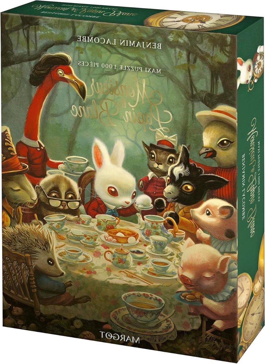 Maxi Puzzel - 1000 Stukjes - Ontspanning Thuis - Inclusief Dubbel Poster - 74 x 68 cm - Wit