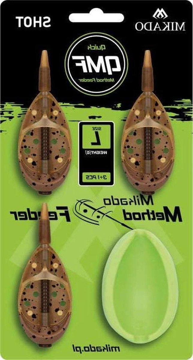 Method Feeder Korven - Visgerei Set - Vissen met aas - Inclusief 3 maten - 4 Delig - Zwart
