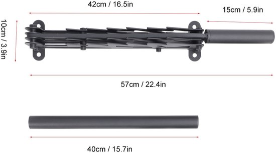 Allecto - Houtsplijter - Handmatige houtsnijder - Veilig en efficiënt - Zwart - Draagbare houtsplijter - Ideaal voor kamperen - 57 x 10 cm — afbeelding 5