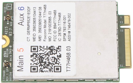 Draadloze Netwerkkaart - 4G-module - Compact en krachtig - M.2 formaat - WWAN-kaart - Geschikt voor EliteBook 840 G3 - 4G-netwerkkaart