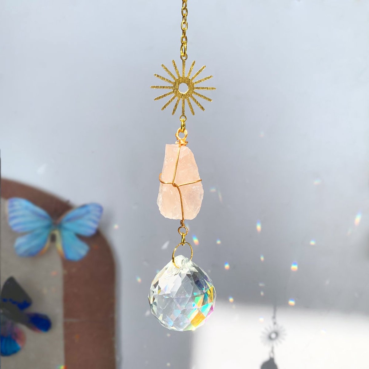 Zonnevanger met Rozenkwarts – Liefde & Zachtheid Decoratie