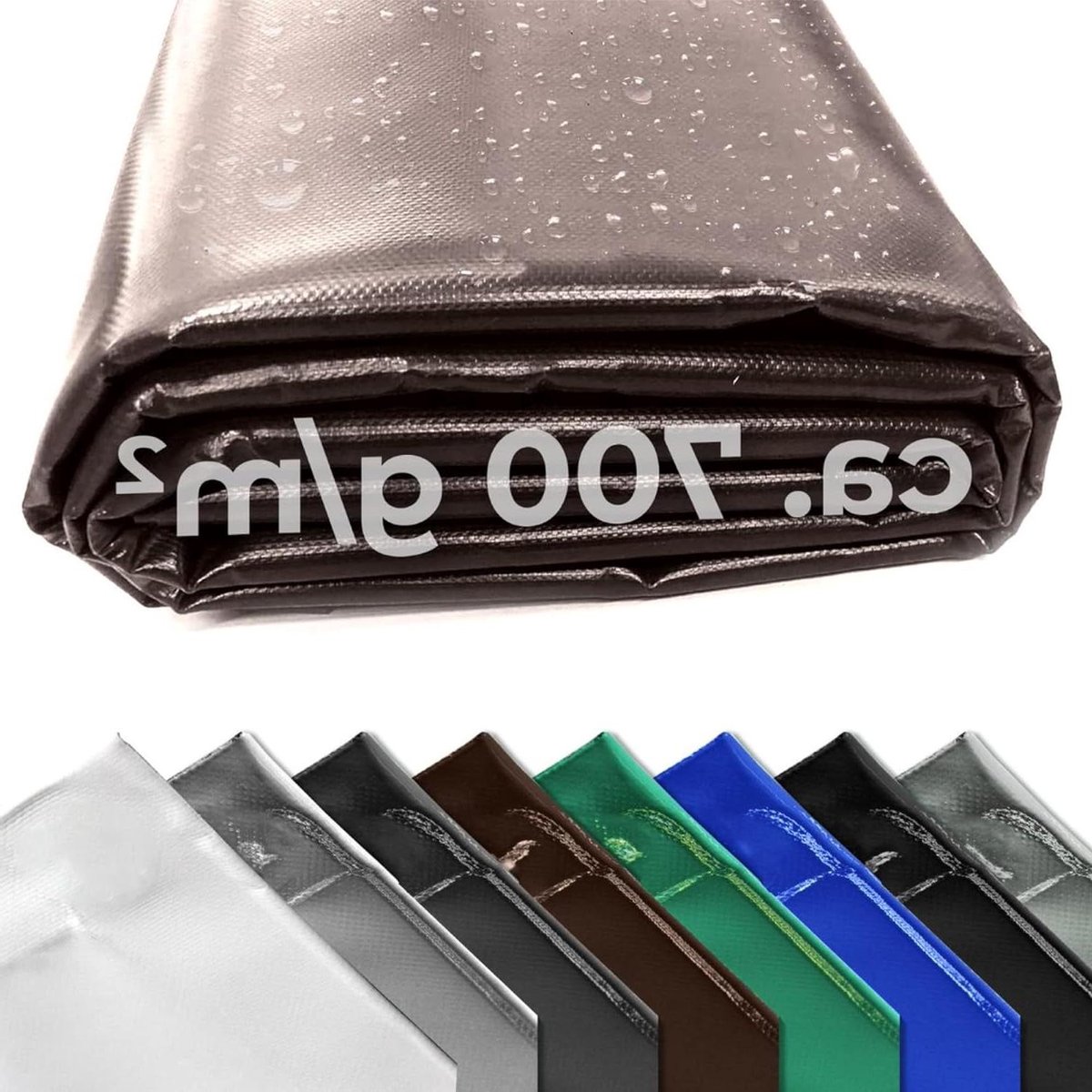 Vrachtwagenzeil PVC - Afdekzeil Meterware - Bescherming Buiten - Hoge Scheurvastheid - 100 m x 250 m - Bruin