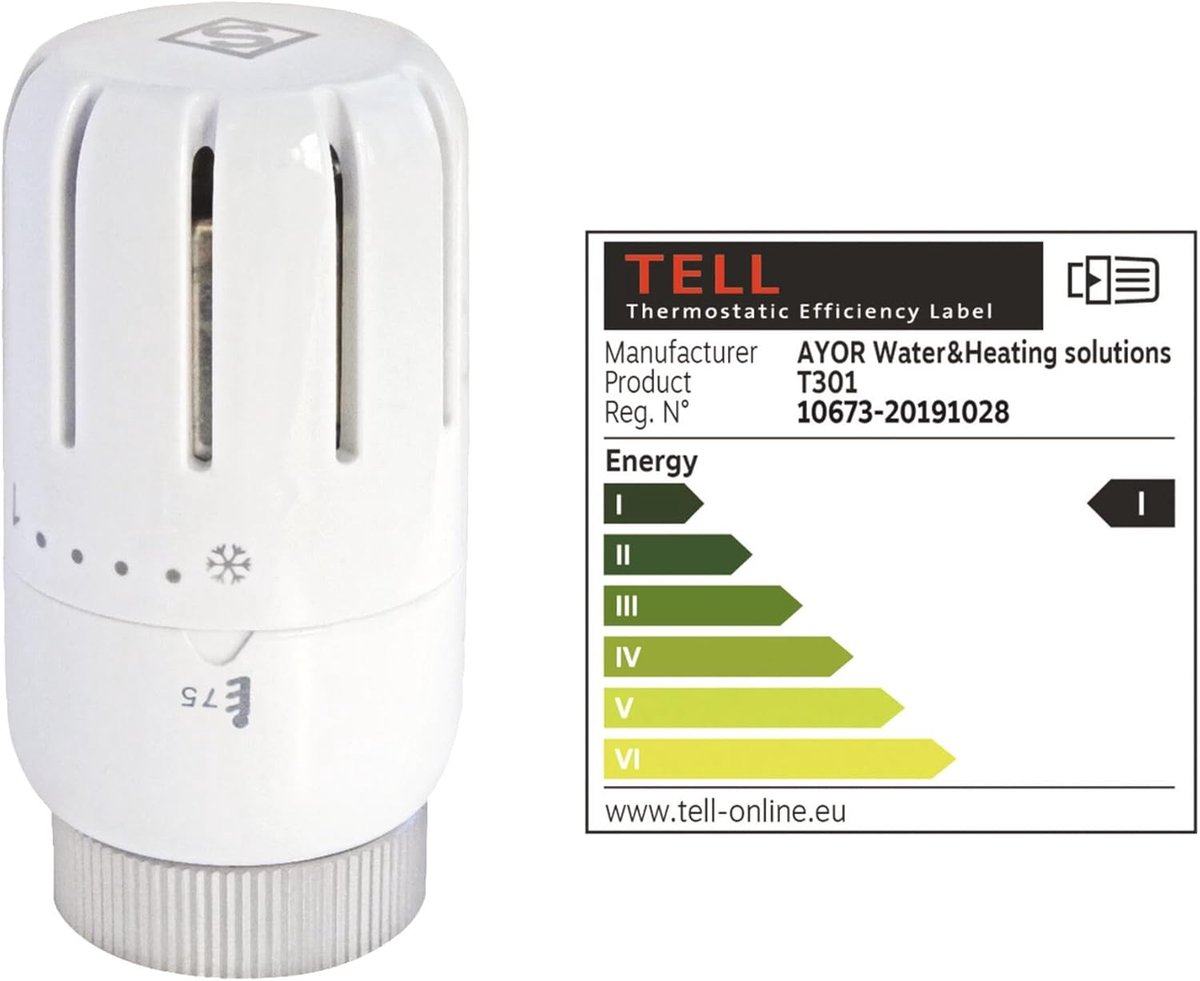 Thermostaatkraan Set - Verwarmingskraan Radiatorafsluiter - Verwarming Installeren - Compleet met Ontluchter - Ø14mm Koper - Wit