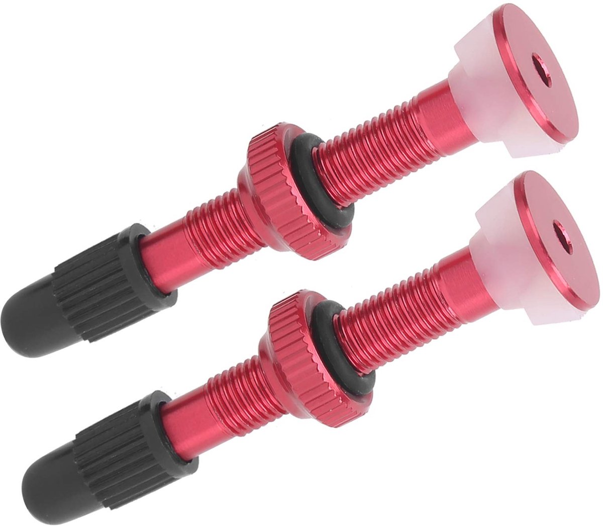 Allecto - Tubeless Ventielen Set - Aluminium Presta Ventiel Extender - Rood - Mountainbike Accessoire - Verhoogde Luchtcompressie - Geschikt voor M...