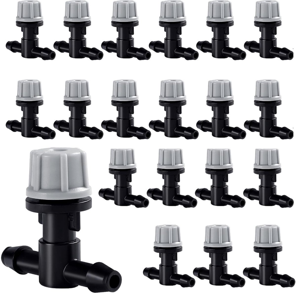 Allecto - Irrigation Misting Nozzles - Tuinbewatering - Gebruiksvriendelijk - Zwart - Misting Sprayers - Ideaal voor plantenverzorging - 20 stuks
