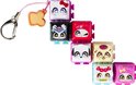 Een set van acht Clickeez speelgoedfiguurtjes met sleutelhanger. Bevat Hello Kitty, Kuromi, Pompompurin en My Melody.