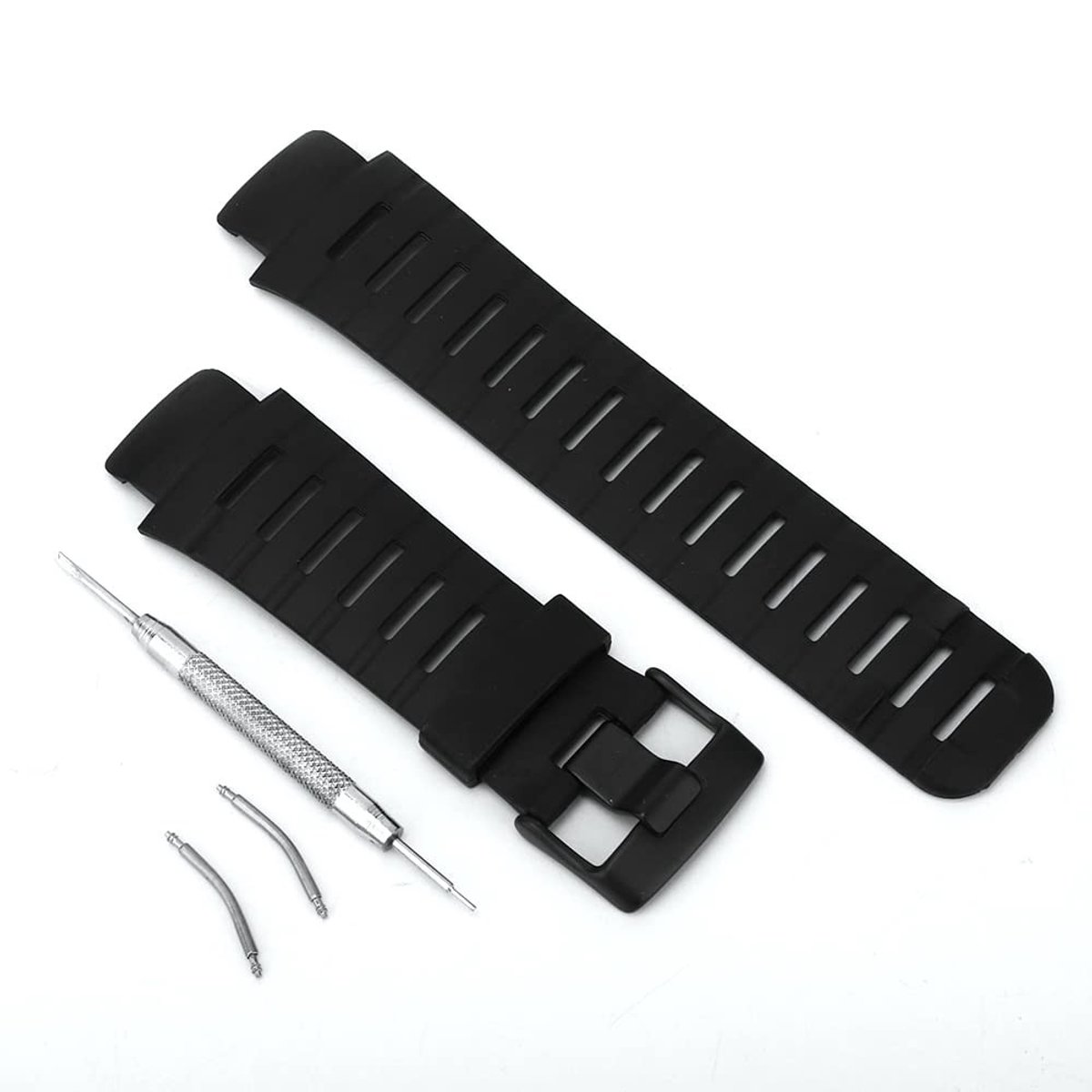 Allecto - Vervangende horlogeband - Comfortabele rubberen horlogeband - Elegante uitstraling - Geschikt voor X-LANDER horloge - Poreuze band - Perf...