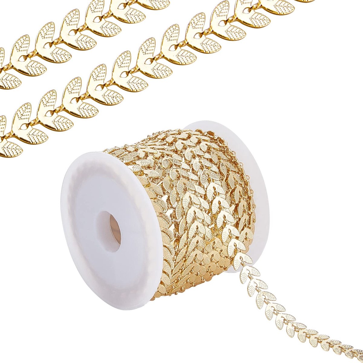 Allecto - Bladketting - DIY Sieraden - Goud - Pijl Kabel Ketting - 5 Meter - Geschikt voor Armband en Enkelbandje