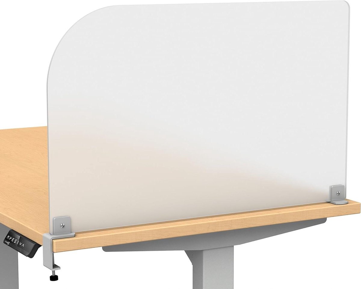 Bureau Divider - Privacy Paneel - Werkplek Afscheiden - Klembevestiging - 74 x 46 cm - Mat