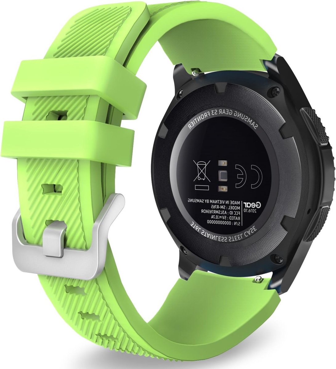 Comfortabele 22mm Silicone Sport Band voor Samsung Gear S3, Galaxy Watch 46mm en Ticwatch Pro