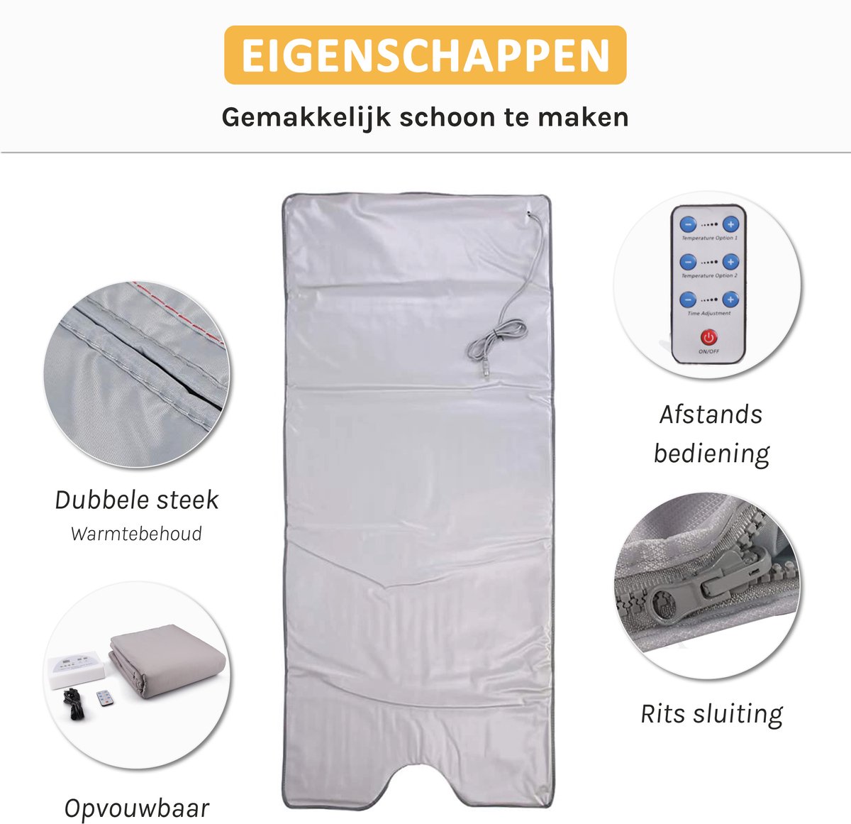 Triple A CALMENTA® Infrarood Deken met Afstandsbediening 180x80cm - afbeelding 3