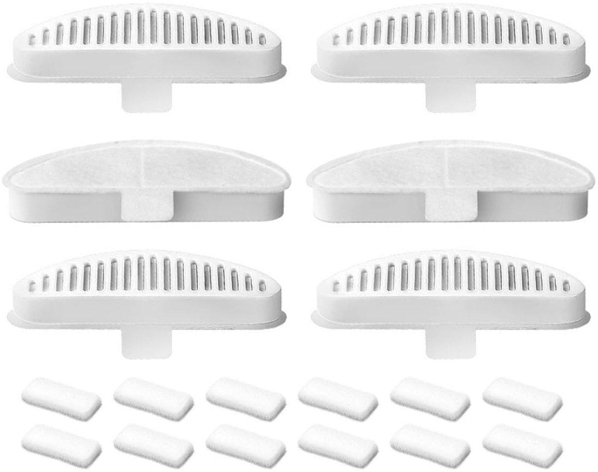 Allecto - Vervangingsponsen voor 2L Kattenfontein - 6-Pack - Geschikt voor Diverse Merken - Hoge absorptie - Duurzaam materiaal - Ideaal voor huisd...
