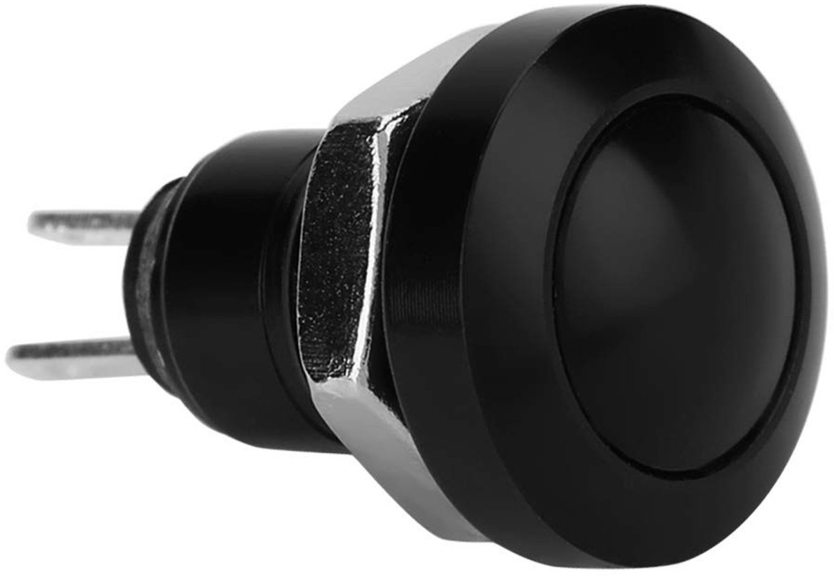 Allecto - Qiilu 8mm Mini Waterproof Push Button Switch - 1A 24V Momentary Schakelaar voor Auto