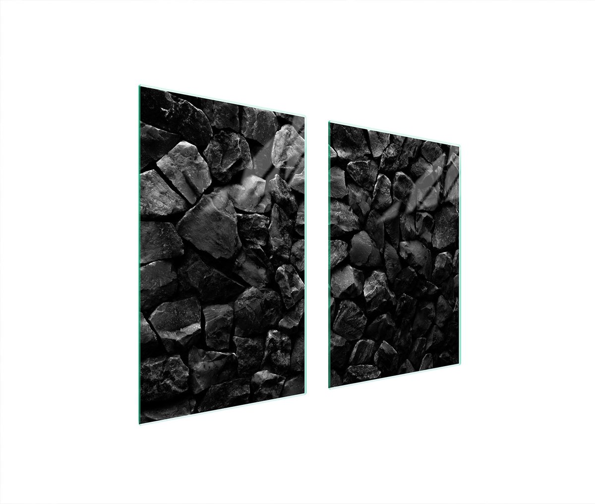 TMK ArtDeko - Beschermplaat Vuurdeken - Glas - Kamienen