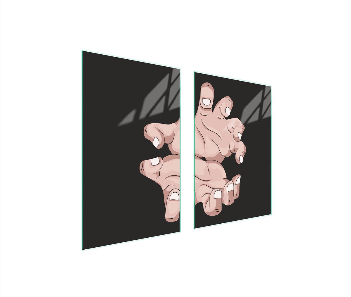 TMK ArtDeko - Glasbeschermingsplaat voor de Keuken - 65x52cm - Handen