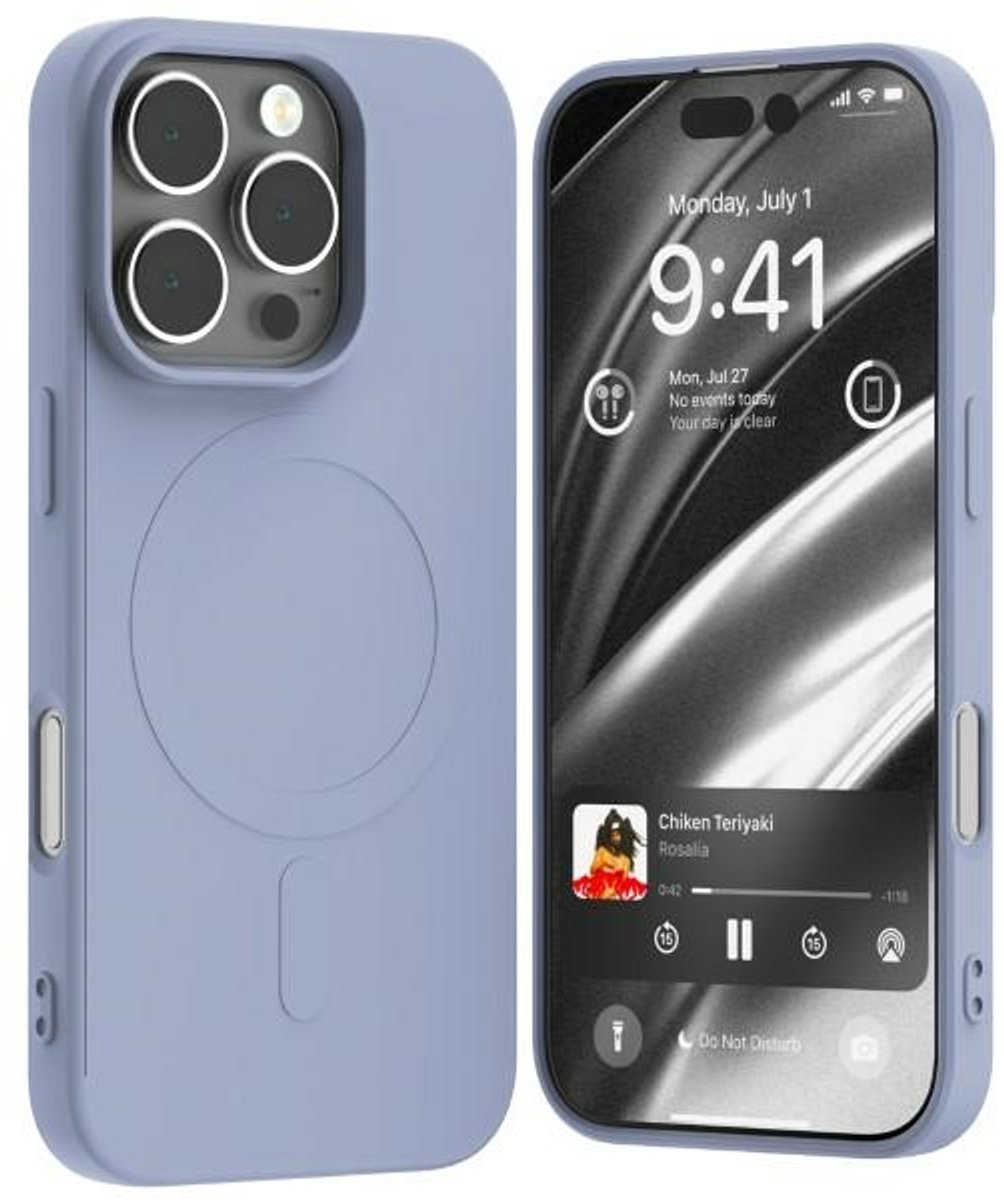 Mercury Voor Magsafe Semi-Silicone Hoesje Voor Iphone 16 Pro 6.3 Cover