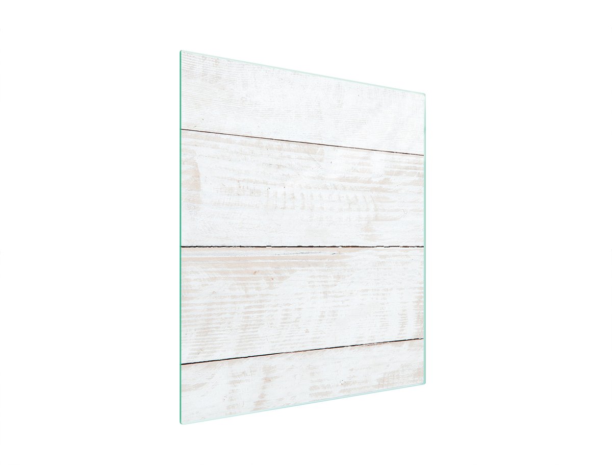 TMK ArtDeko - Snijplank van Gehard Glas - 45x52 cm - Houtmotief - Beschermend Paneel