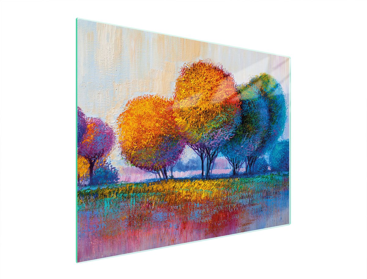 TMK ArtDeko Serie - Glazen Snijplank - 52x40 cm - Beschermplaat - Antislip