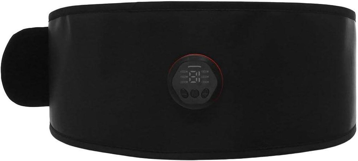 Elektrische Spierstimulator Riem - EMS Trainer - Buikspier Training - 6 Verschillende Modi - 110 cm Lengte - Zwart