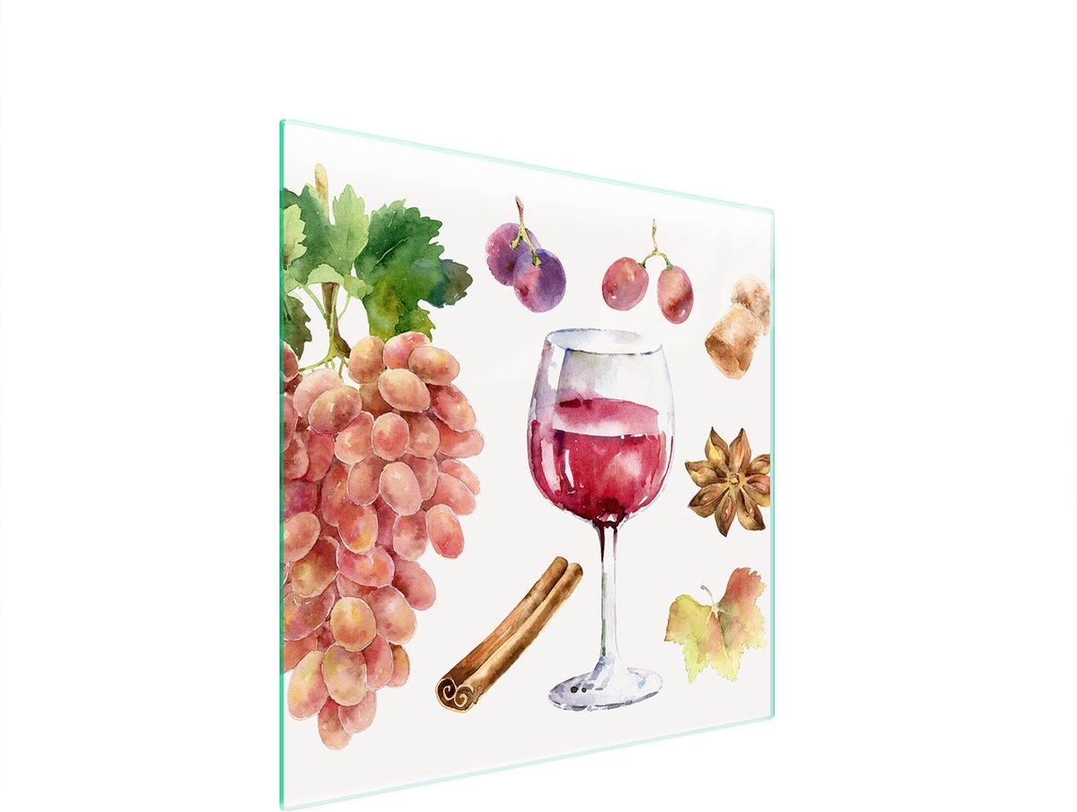 TMK ArtDeko - Glas Beschermplaat Voor Fornuis - 50x52 cm - Multifunctioneel